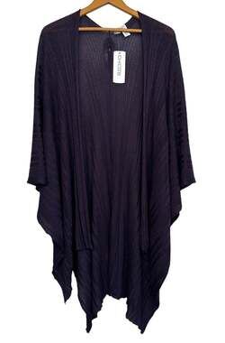 Chico’s Women’s Amethyst Ruana Open Front Kimono Shawl Wrap One Size NWT